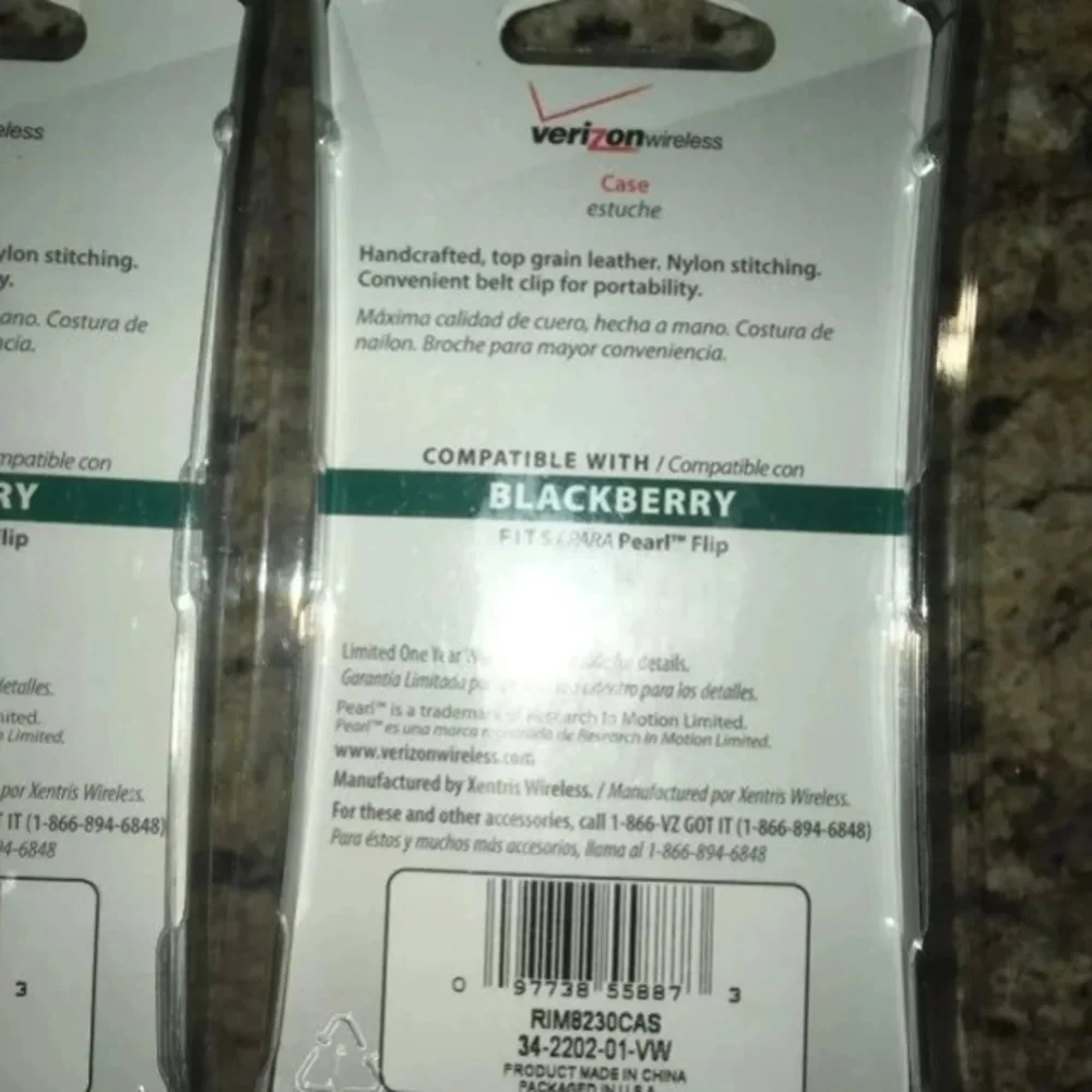 Rare Leather Case for Blackberry Pearl Qty 2